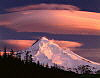 Mount Hood - Alpenglow and Lenticular Clouds (69k)