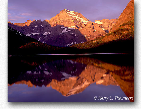 Mount Gould from Swiftcurrent Lake (62k)